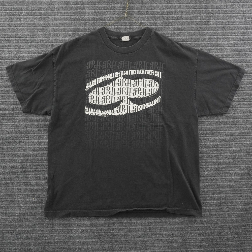 Vintage Y2K SRH T-Shirt Mens 2XL Black Skate Streetwear Graphic Logo Tee